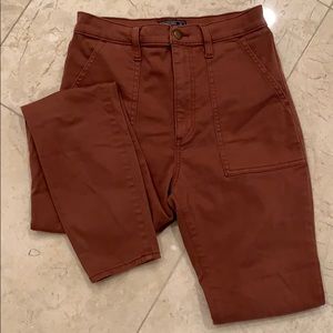 Abercrombie & Fitch, size 27, 4R, rust cotton pant